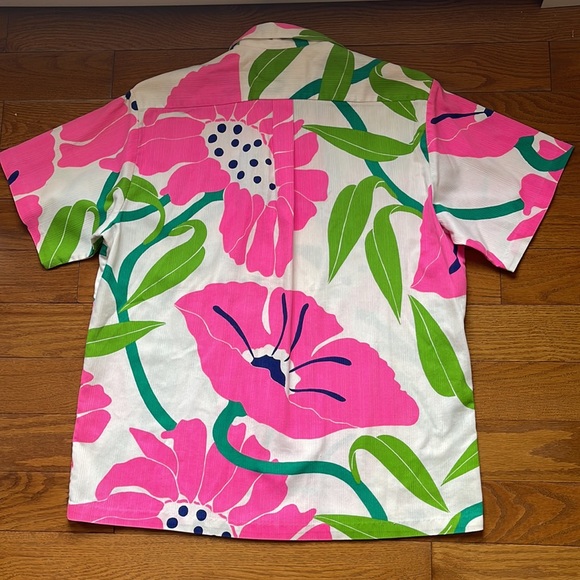 Alfred Shaheen Hawaiian Vintage Floral Shirt Mens Large Pink Tropical RARE PRINT - Picture 13 of 14